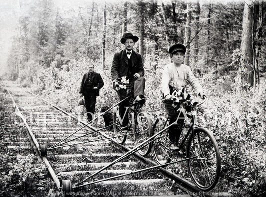 Vintage Bicycles Made For Railroad Tracks Pellston MI Antique Bicycle Rail Bike
