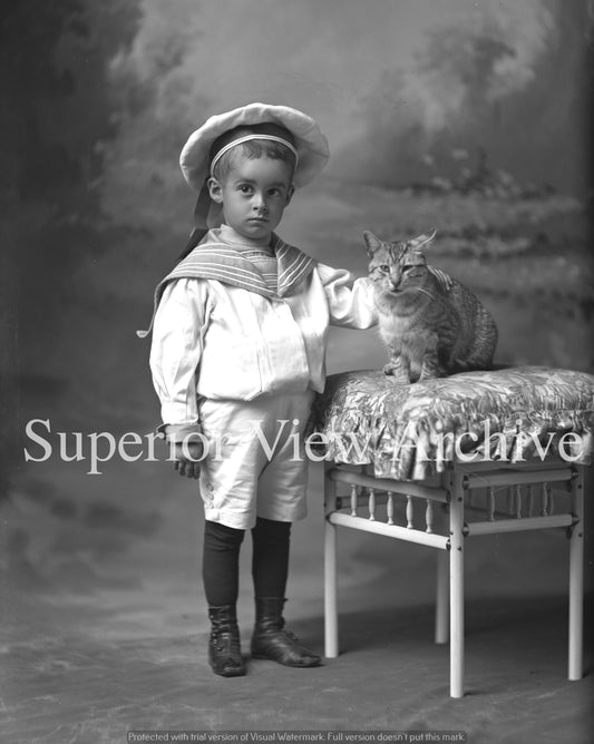 Boy with his Cat
