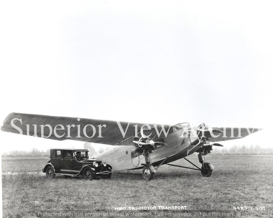 Ford Tri-Motor Airplane & Ford Lincoln Automobile Dearborn MI Ford Aviation