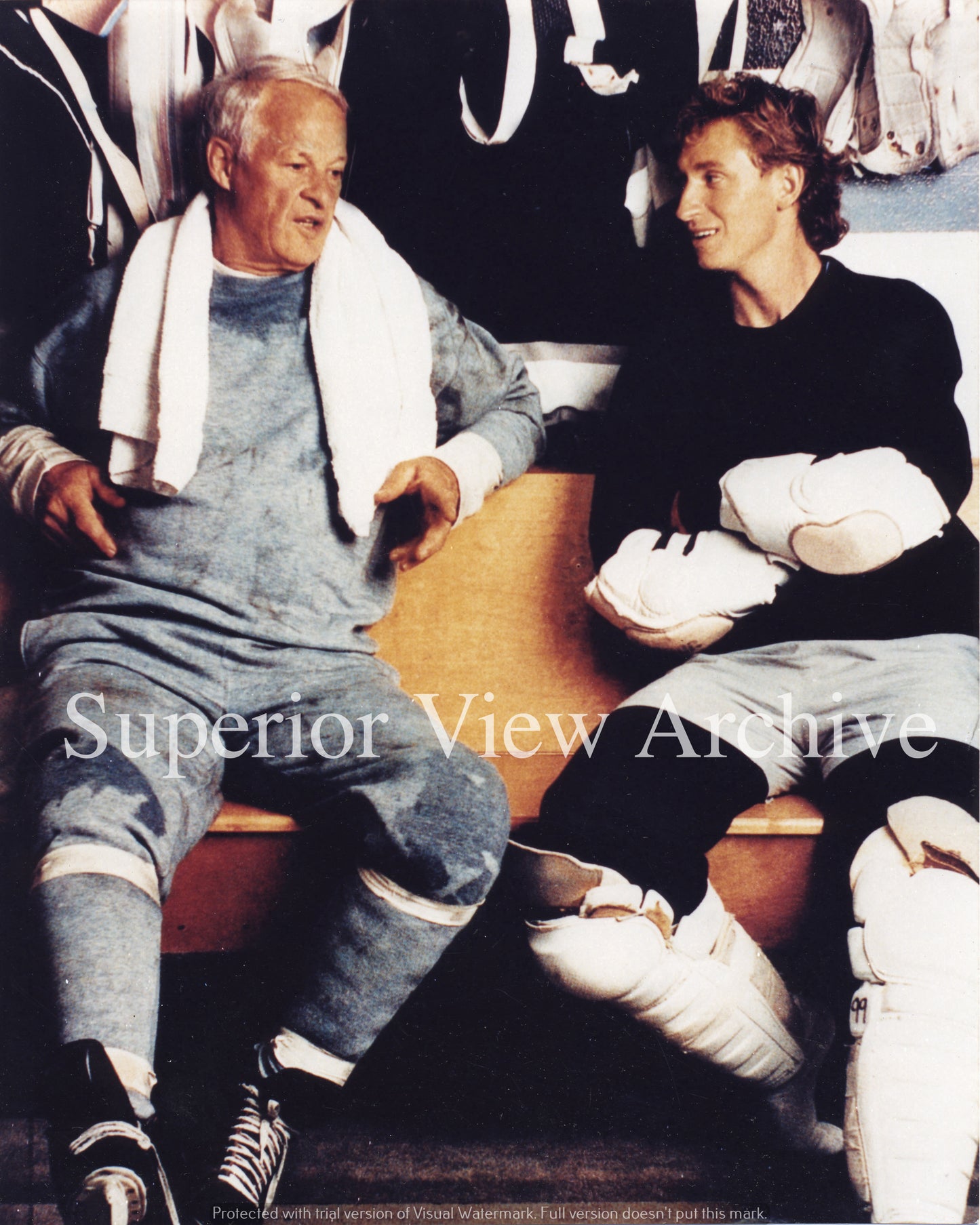 Gordie Howe and Wayne Gretzky