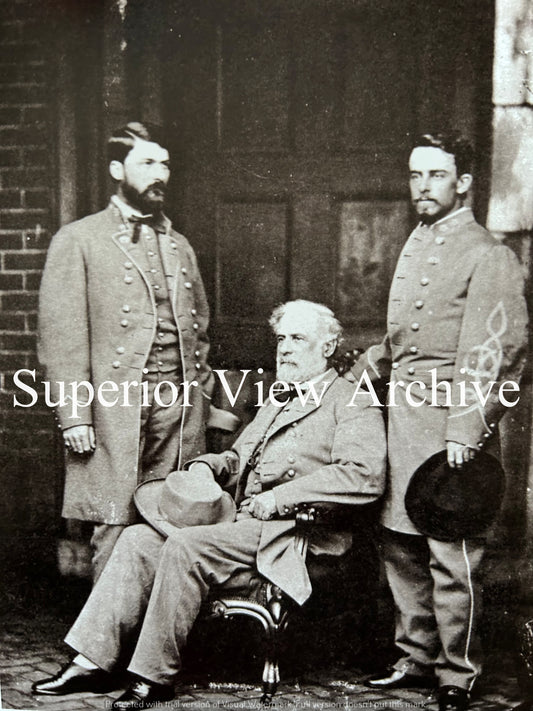 Civil War General Robert E. Lee And Son Famous Portrait Classic Image
