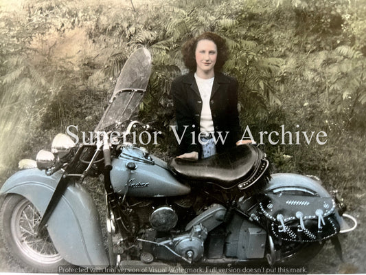 Indian Chief Motorcycle Hand Tinted