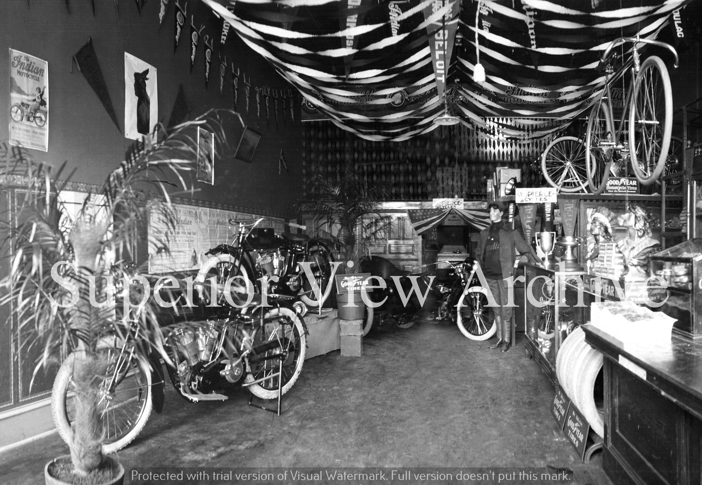 Indian Motorcycle Show Room Indian Clothing Indian Posters Oshkosh WI 1920