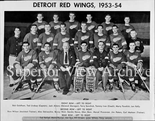 Detroit Red Wings Team Photo 1953-54