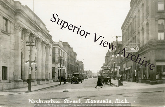 Washington St. Marquette, MI 1920's