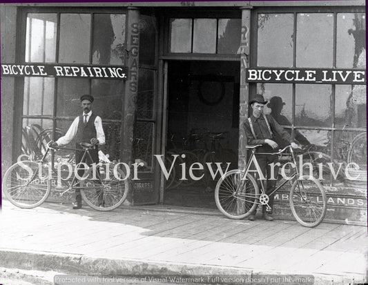 Old Bike Repair Shop Vintage Bicycles Bike Livery Old Time Bicycle Repairing