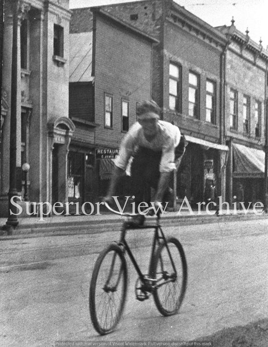 Vintage Bicycling Antique Biking Doing Bike Tricks Bicycle Stunt Rider 1920