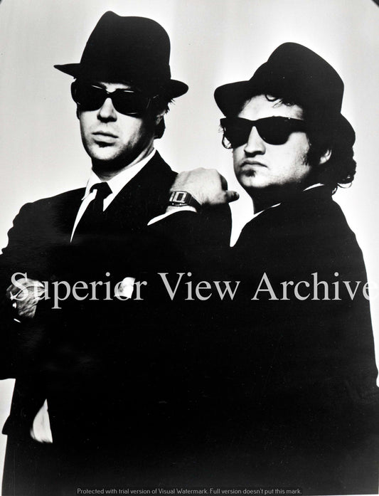 Blues Brothers John Belushi Dan Aykroyd Dark Suits Sunglasses Hats