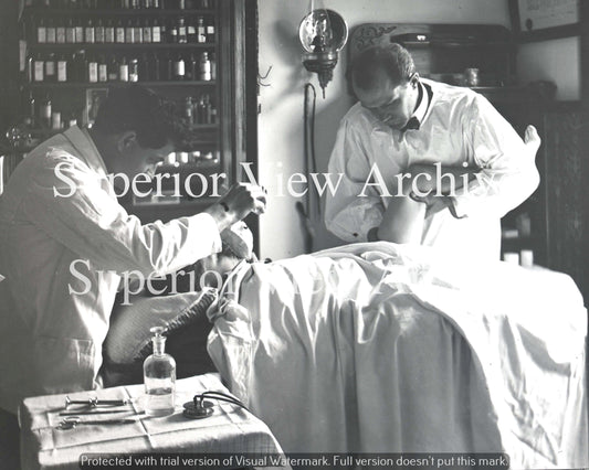 Old Time Doctor Vintage Medicine Doctors Treating Patient 1890 Anesthesia