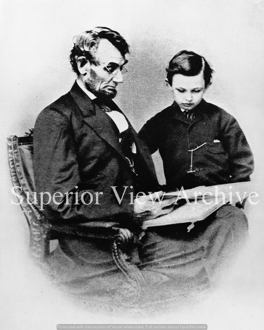 Abraham Lincoln and Son Tad Lincoln