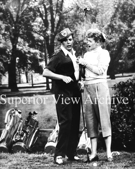 I Love Lucy Lucille Ball and Desi Arnaz Golfing