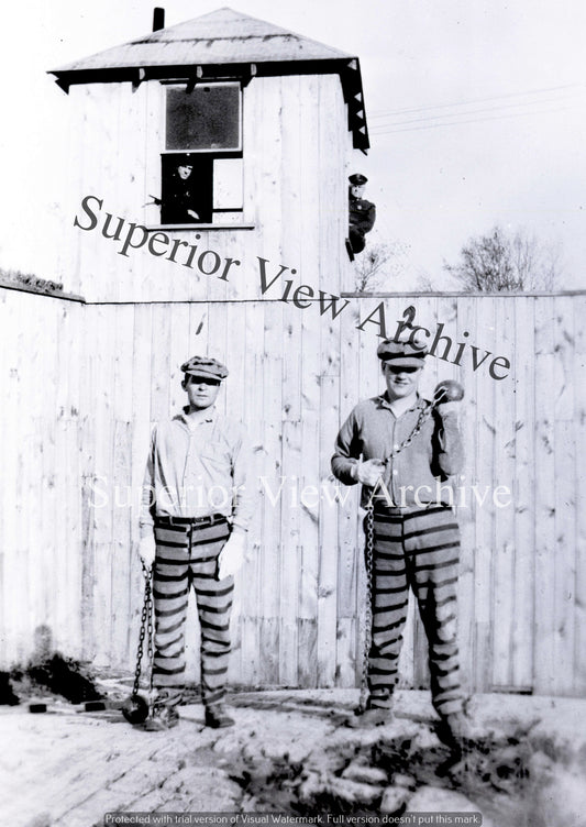 Marquette Branch Prison Inmates Stripes Ball & Chain Michigan State Police