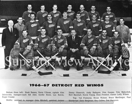 Detroit Red Wings Team Photo 1966