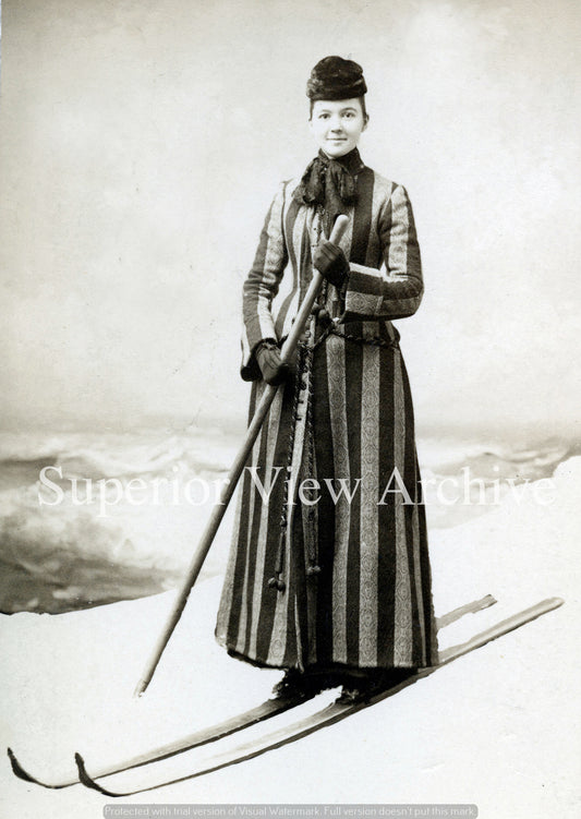 Vintage Woman Skier