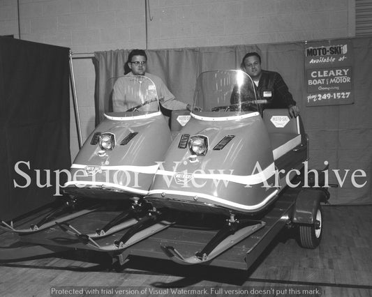 Vintage Moto-Ski Zephyr Snowmobiles 1960's Snowmobile Showroom Old Time Sleds