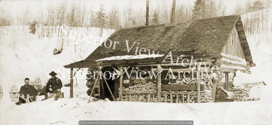 Old Time Surveyor Vintage Surveying Winter Cabin
