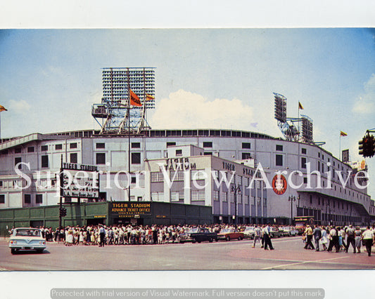 Detroit Tiger Stadium Color Photo