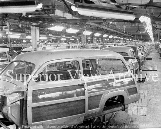 1950 Ford Motor Co. Woody Wagon Assembly Line Vintage Woody Kingsford MI